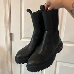 Steve Madden Black Combat Boots